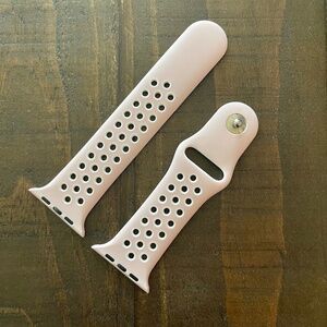 Sport Silicone Band for Apple Watch-Light Pink & White-M/L